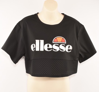 ellesse crop top black