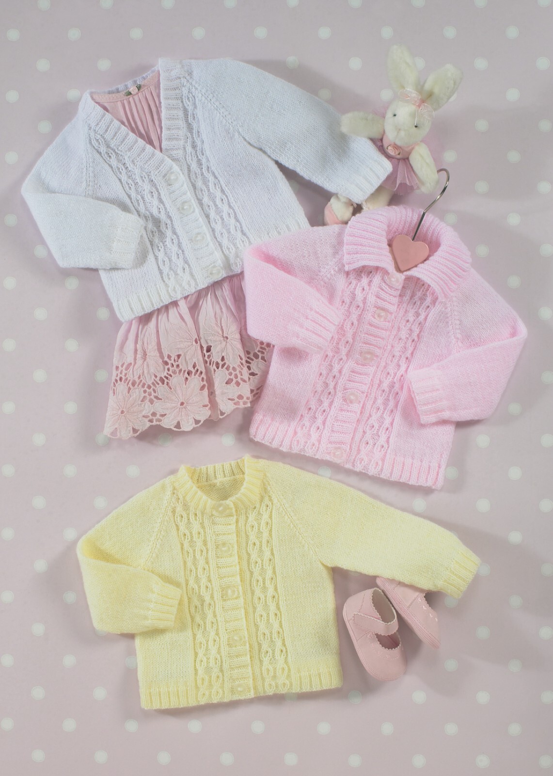 Sirdar Snuggly 4ply Knitting Pattern - 1750 Cardigans. Prem - 2/3 yrs