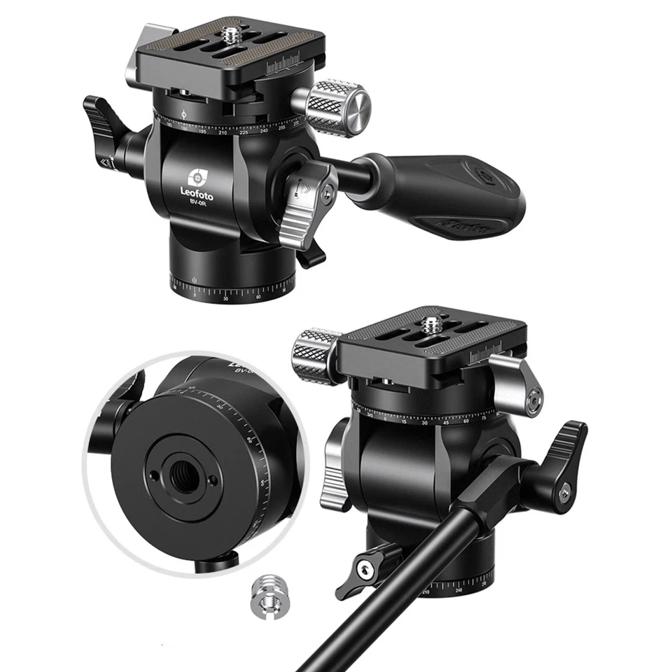 Leofoto BV-0R Geared Ball Head with Panoramic Clamp/QR Plate /Tilt Lock - Image 2 of 4