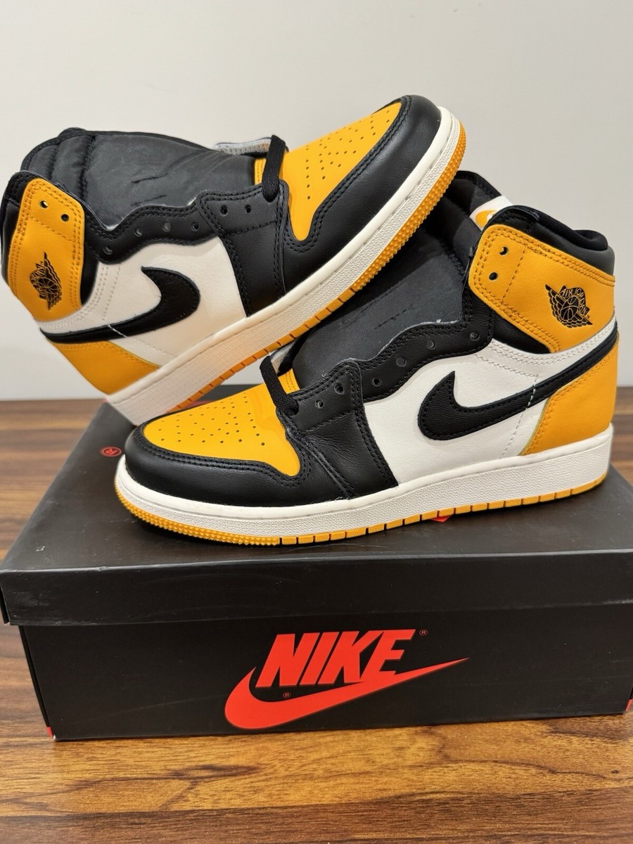 black and yellow jordans at foot locker