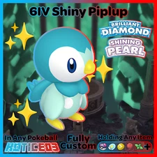 ✨ Shiny PIPLUP 6IV ✨ Pokemon Brilliant DIAMOND and Shining PEARL Sinnoh Starter