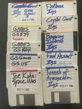 Lot of 10 Apple IIGS 3.5 Floppies, All GAMES 