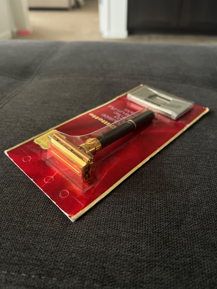 Vintage 1969 Gillette Gold Super 109 Adjustable “Black Beauty” Safety ...