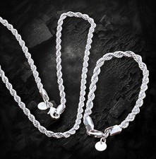 Set - Kordelkette - Kordelarmband Twist Seil ...