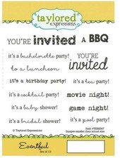 NEW- Taylored Expressions Stamps Eventful TEMD47