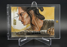 Rey 💥🖐🔵 GOLD FOIL SKETCH 1/1 by Semra Bulut! 2025 Topps Chrome Star Wars