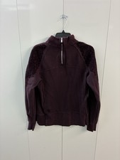 Lululemon Sweatshirt Womens 10 Purple Floral Flock Pullover Lightweight Run Gym