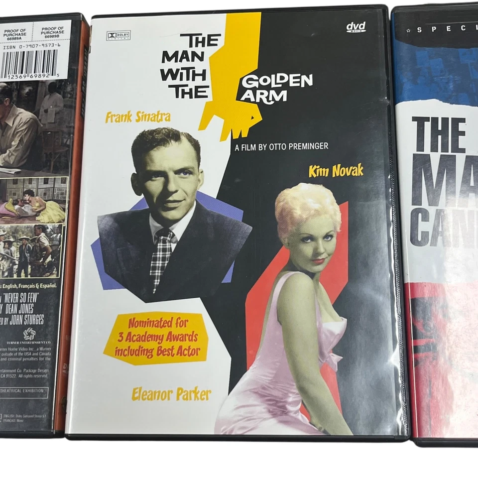 Frank Sinatra DVD Movie Lot Never So Few Man Golden Arm Manchurian Candidate - Image 4 of 4