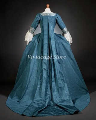 princess polly baby blue dress Royal Blue Marie Antoinette Renaissance Dress – Carmen Creation main image 1