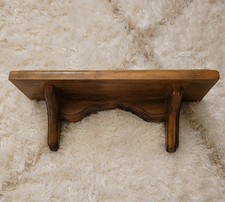 Vintage Solid Wood Wall Shelf 12" Length Cottagecore
