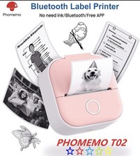 Phomemo T02 Thermal Photo Printer Mini Print Pod Sticker Printer 3 Roll Labels
