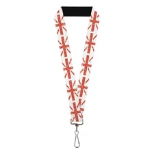 Buckle-Down Lanyard-1.0"-United Kingdom Flags Weathered One Size Multicolor