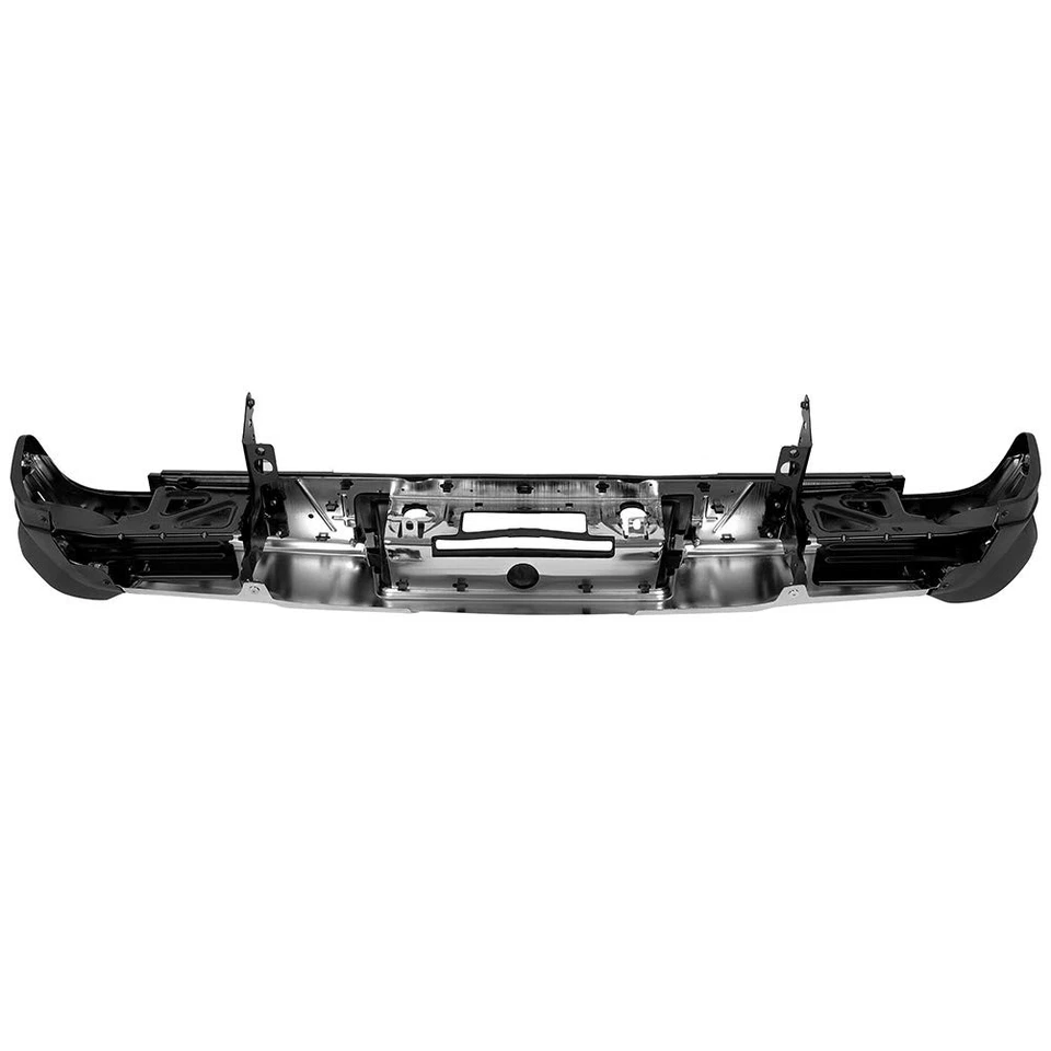  Steel Rear Step Bumper, Chrome Back Bumper Chevy Silverado for GMC Sierra 1500 - Image 2 of 4