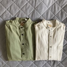 Wah Maker Frontier Shirt Men  s Medium Western Button Up Band Collar USA Made