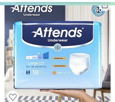 Attends AP0730 Disposable Cloth Diaper - Large, Pack of 18