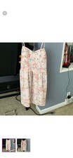 Pink Blue Green Floral Sweetheart Sleeveless Knee Sundress Adjustable Straps 417