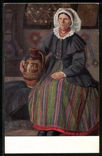 Künstler-AK sign. Fl. Piekarski: Wiejska gospodyni, Polnische Frau in Tracht