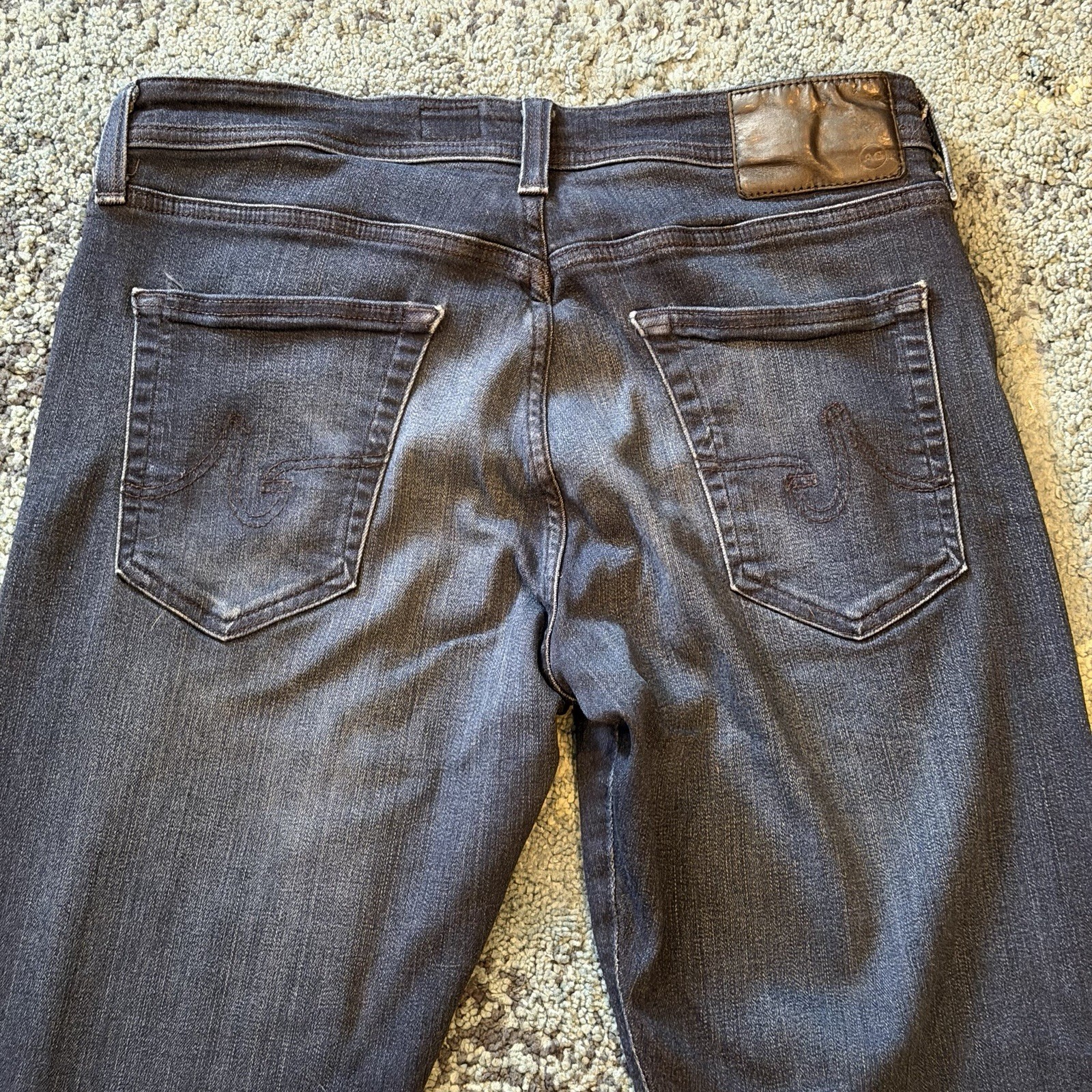 AG Adriano Goldschmied Jeans Mens 31x34 Dark Wash Blue Straight Denim Pants thumbnail 14