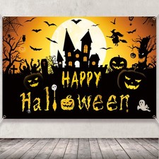 Halloween Party Decorations - Happy Banner Large, Multicolor