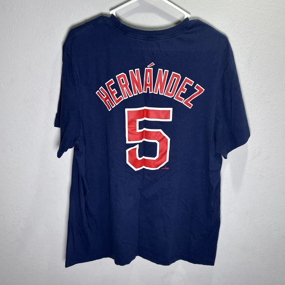 Camisa Nike Boston Red Sox para hombre talla XL azul marino Hernández #5 MLB béisbol Foto 3 de 4