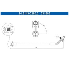 2x Bremsschlauch hinten für Cupra Ateca KH7 Formentor KM7 Leon KL1 KL8 | 239287
