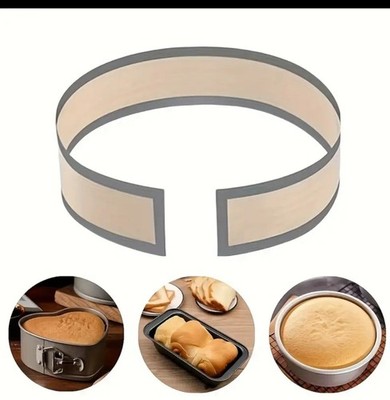 9'' Silikon Backform Liner Antihaft Wiederverwendbar Runde Streifen Kuchen Pizza Cookie