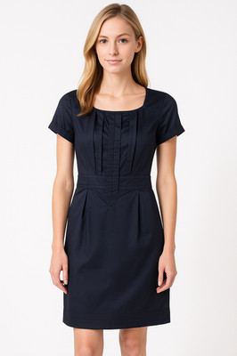 Diane Von Furstenberg Karlie Anne Dress Size 2 Short Sleeve Blue Work Preppy
