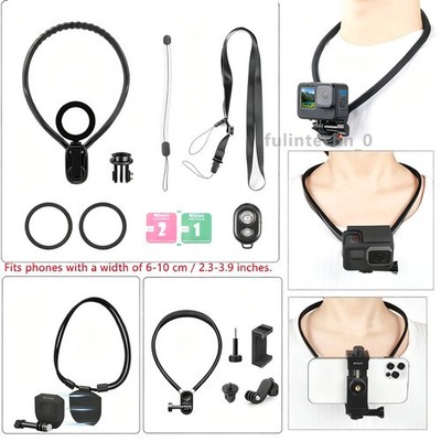 Magnetic Neck Holder Mount POV Bracket for Gopro Hero 13 12 11 10 9 8 7 65+Phone