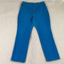 Vintage Wrangler Blue Color Jeans Women 20 / 33" x 30" Western Made In USA 1970s