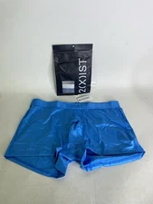 2xist Sexy Sliq Ultra Low Rise Trunk Boxer Malibu Blue Mens Size M