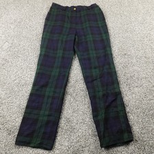 VTG Ralph Lauren Pants Womens 12P Blackwatch Tartan Plaid Worsted Wool Chino USA