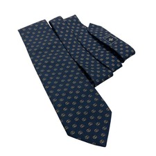 Gucci Navy GG Pattern Tie Used Good Condition