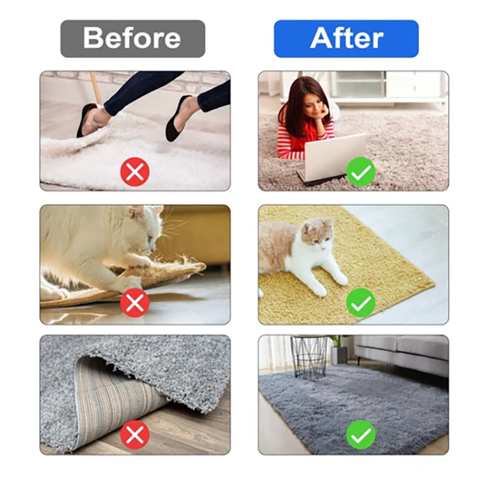 Mat Sticker 20 Pcs Carpet Mat Adhesive Grippers Non Slip Rubber Rug Stickers ...