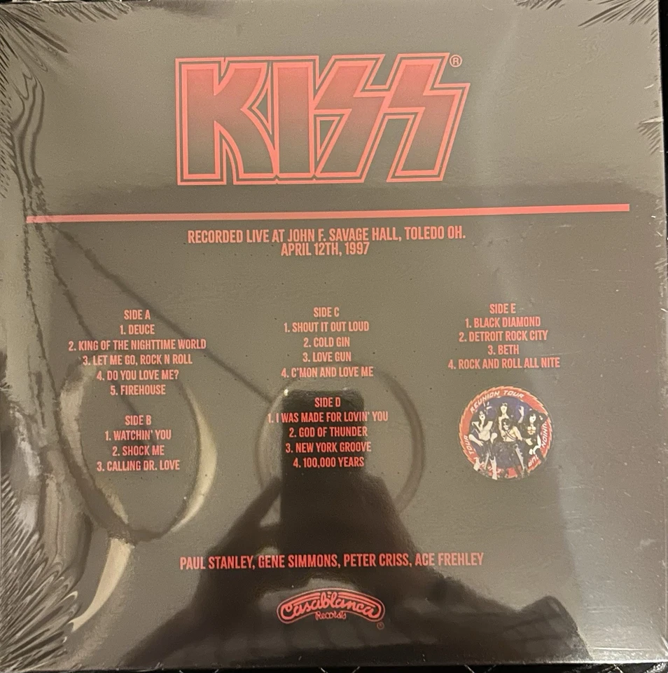 Kiss - On Tour April 12th 1997 - 3LP colored Vinyl 6th Side Picture Disc - Image 2 of 2