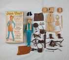 Vintage 1965 Marx Jane West 11" Doll Action Figure With Lots of Accessories