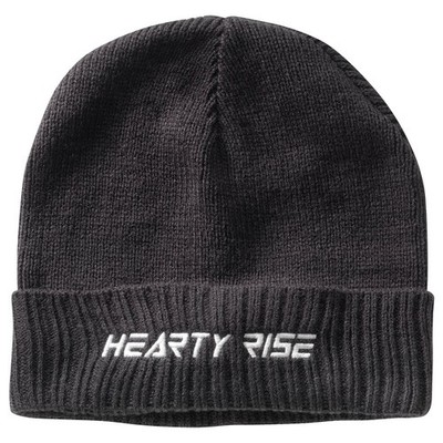 Hearty Rise Beanie Strickmütze Schwarz Unisex Outdoor Winter Angeln Acrylwolle