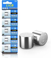 LiCB CR1/3N Battery 3V Lithium 1/3N Batteries (5 - Pack)