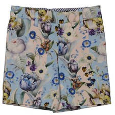 Burberry Kids All-Over Floral Print Linen Tailored Shorts, Size 10Y