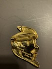 Vintage 2000-01 Michael Katz Gold Tone Modernist Hebrew Script Pin Brooch — photo 2