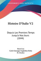 Henri Leo (U. A.) | Histoire D'italie V2 | Taschenbuch | FranzöSisch (2009)