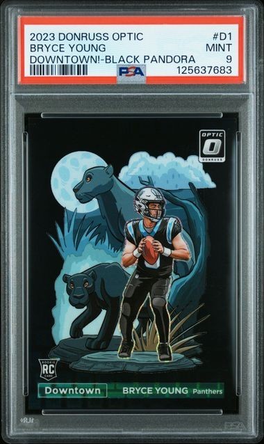 PSA 9 - 2023 Donruss Optic BRYCE YOUNG RC DOWNTOWN Black Pandora 05/25 #D1