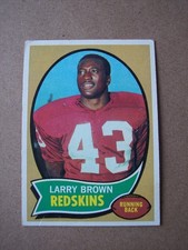 1970 Topps football Larry Brown Rookie card #24 GD/VG no creasing. rookie card picture