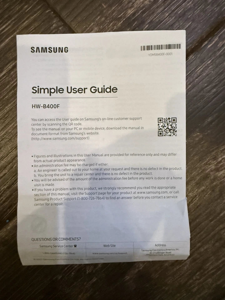 Samsung B-series HW-B400F 2.0 Channel Soundbar with Built in Subwoofer Black - Image 4 of 4