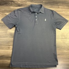 Johnnie-O Prep-formance Polo Shirt Mens Large Gray Surfer Logo Golf