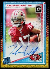 2025 Donruss Optic #289 Jordan Watkins Rated Rookies Autographs Black Gold #/60