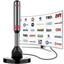 HDTV Antenna 360  Reception Indoor TV Signal, 5.5x2.7 in, Black