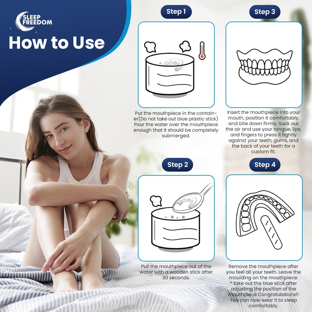 Dental Mouth Guard Snoring Stopper Grinding Teeth Sleep Freedom for Men & Women