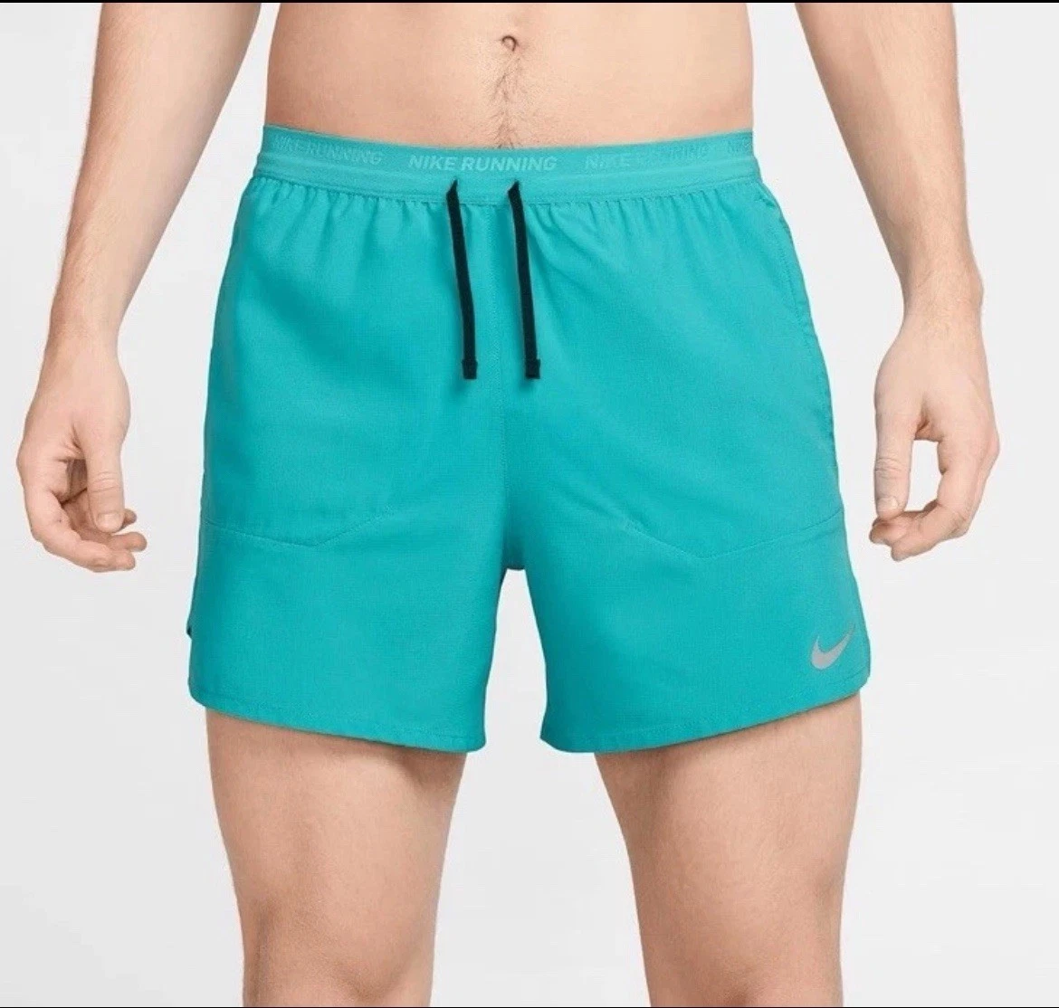 Nike Stride Dri-FIT 5'' 2-in-1 Running Shorts Mens Medium Teal FN2992-345 NWT