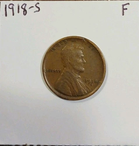 1918-S Lincoln Wheat Cent Fine San Francisco Mint
