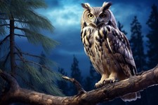 Owl Bird Canvas Picture Print Wall Art